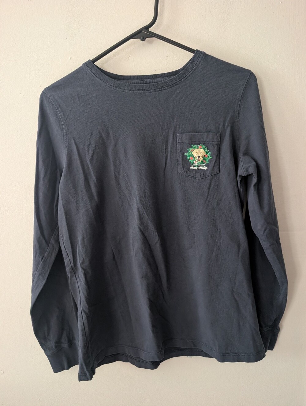 Vineyard Vines Labrador Christmas Long Sleeve T-shirt Small